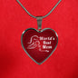 Mom Message World'S Best Mom Necklace Stainless Steel or 18k Gold Heart Pendant 18-22"-Express Your Love Gifts