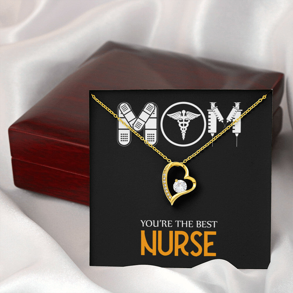 Mom Nurse Healthcare Medical Worker Nurse Appreciation Gift Forever Necklace w Message Card-Express Your Love Gifts