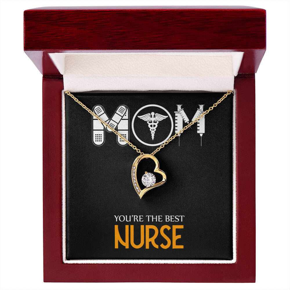 Mom Nurse Healthcare Medical Worker Nurse Appreciation Gift Forever Necklace w Message Card-Express Your Love Gifts