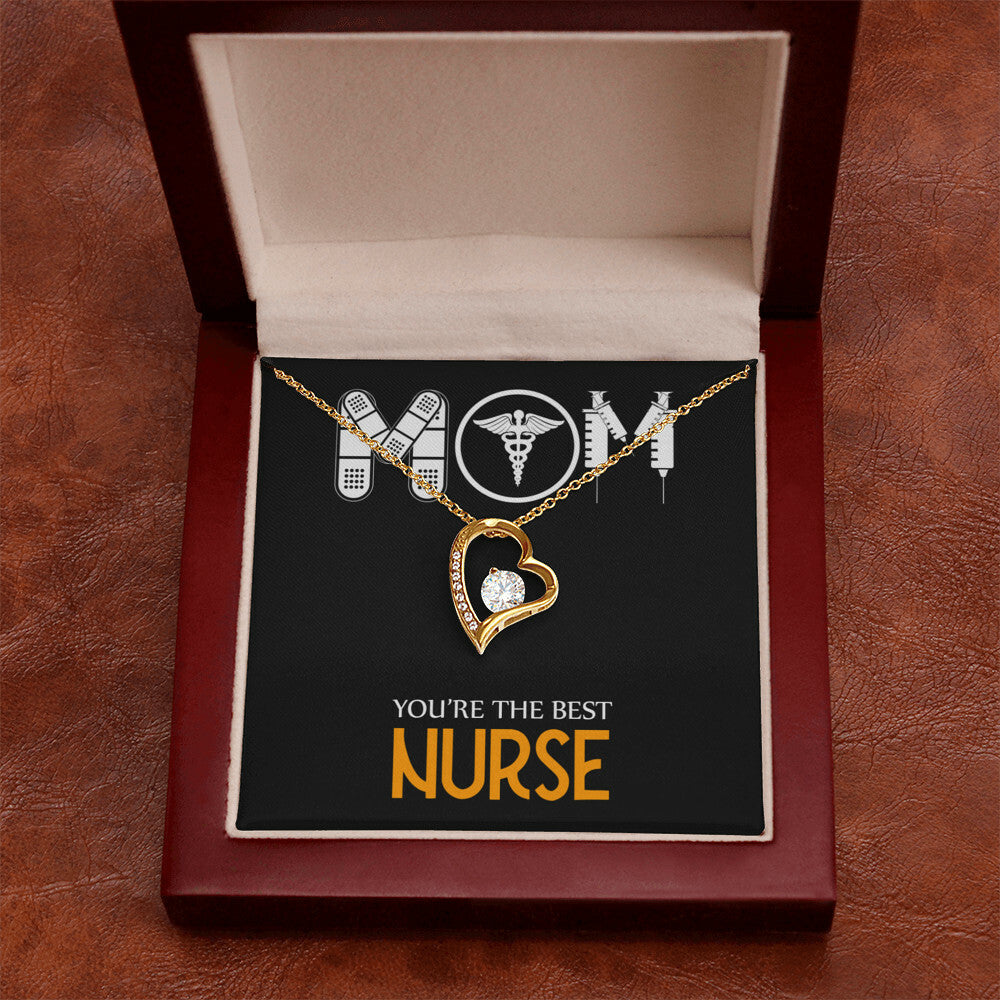 Mom Nurse Healthcare Medical Worker Nurse Appreciation Gift Forever Necklace w Message Card-Express Your Love Gifts