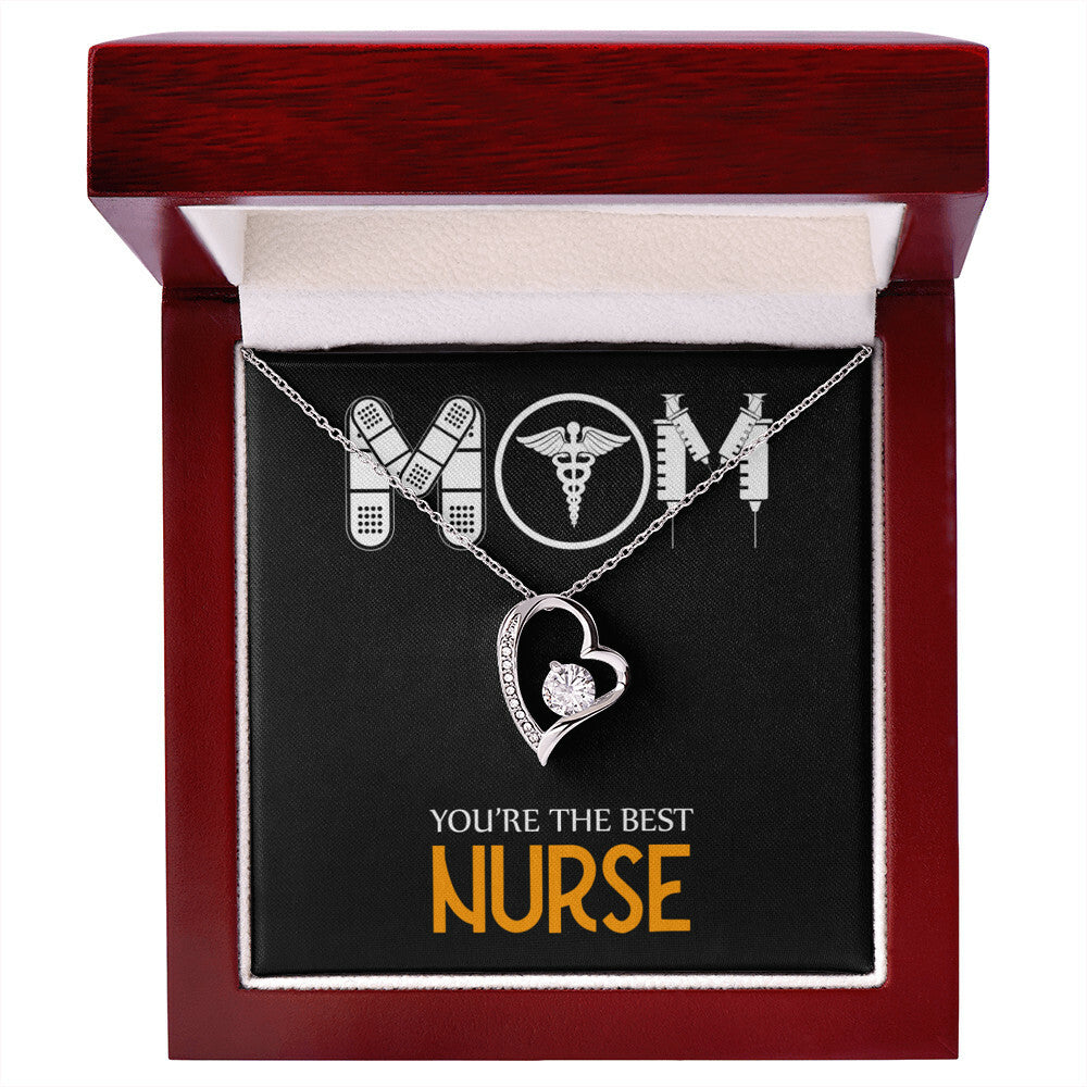 Mom Nurse Healthcare Medical Worker Nurse Appreciation Gift Forever Necklace w Message Card-Express Your Love Gifts