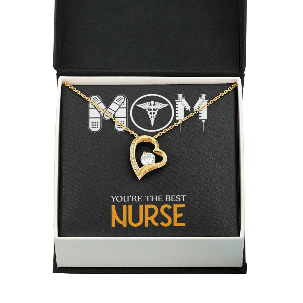 Mom Nurse Healthcare Medical Worker Nurse Appreciation Gift Forever Necklace w Message Card-Express Your Love Gifts