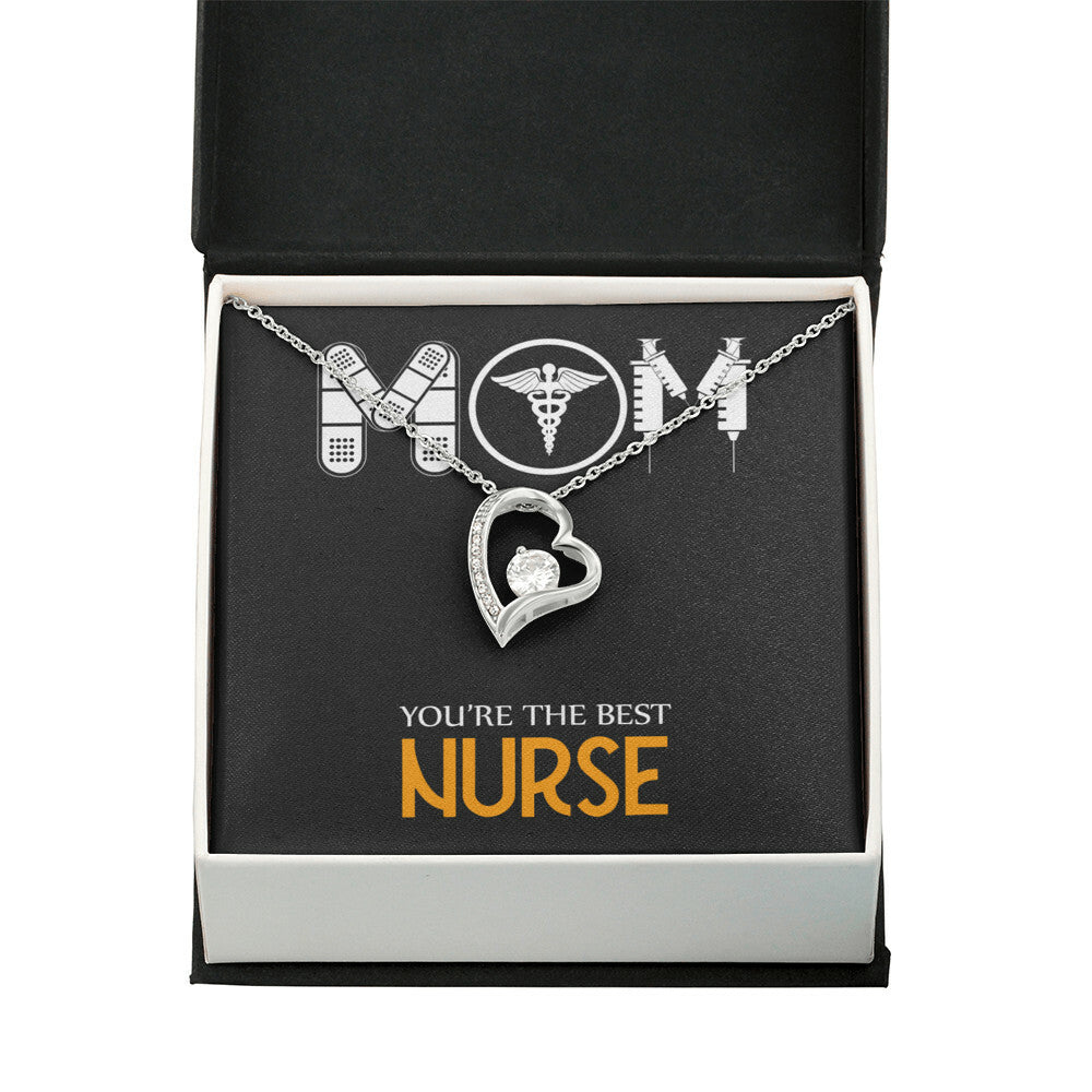 Mom Nurse Healthcare Medical Worker Nurse Appreciation Gift Forever Necklace w Message Card-Express Your Love Gifts