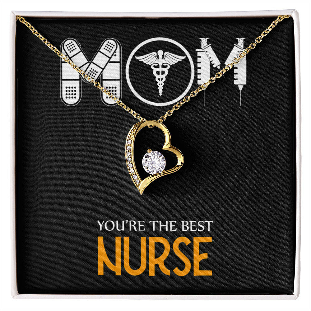 Mom Nurse Healthcare Medical Worker Nurse Appreciation Gift Forever Necklace w Message Card-Express Your Love Gifts