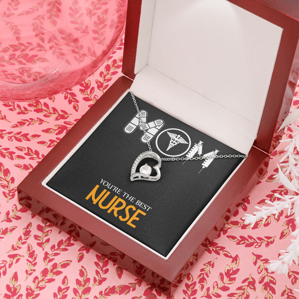 Mom Nurse Healthcare Medical Worker Nurse Appreciation Gift Forever Necklace w Message Card-Express Your Love Gifts