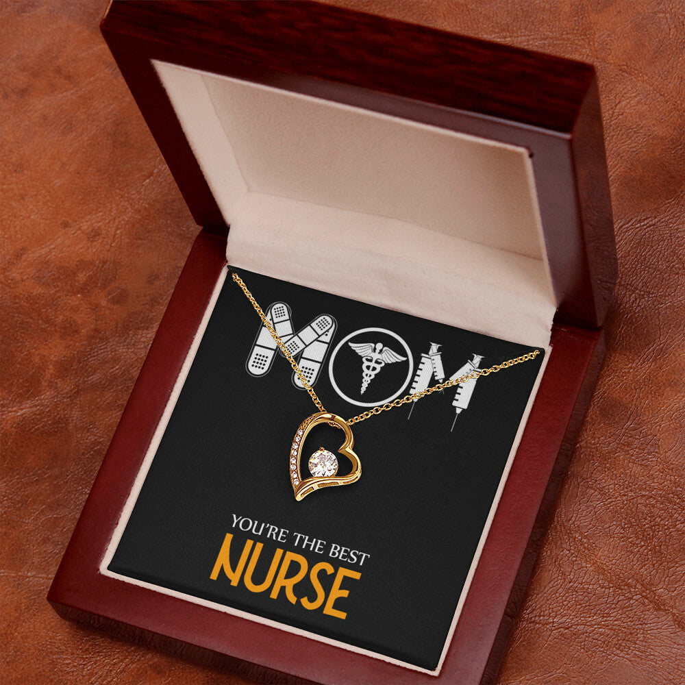 Mom Nurse Healthcare Medical Worker Nurse Appreciation Gift Forever Necklace w Message Card-Express Your Love Gifts