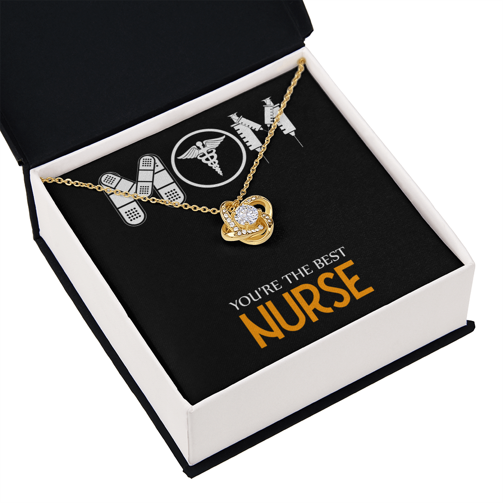 Mom Nurse Healthcare Medical Worker Nurse Appreciation Gift Infinity Knot Necklace Message Card-Express Your Love Gifts