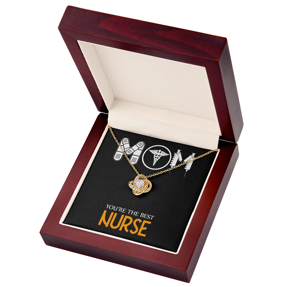 Mom Nurse Healthcare Medical Worker Nurse Appreciation Gift Infinity Knot Necklace Message Card-Express Your Love Gifts