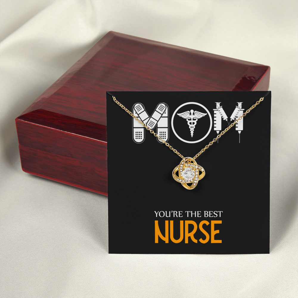 Mom Nurse Healthcare Medical Worker Nurse Appreciation Gift Infinity Knot Necklace Message Card-Express Your Love Gifts
