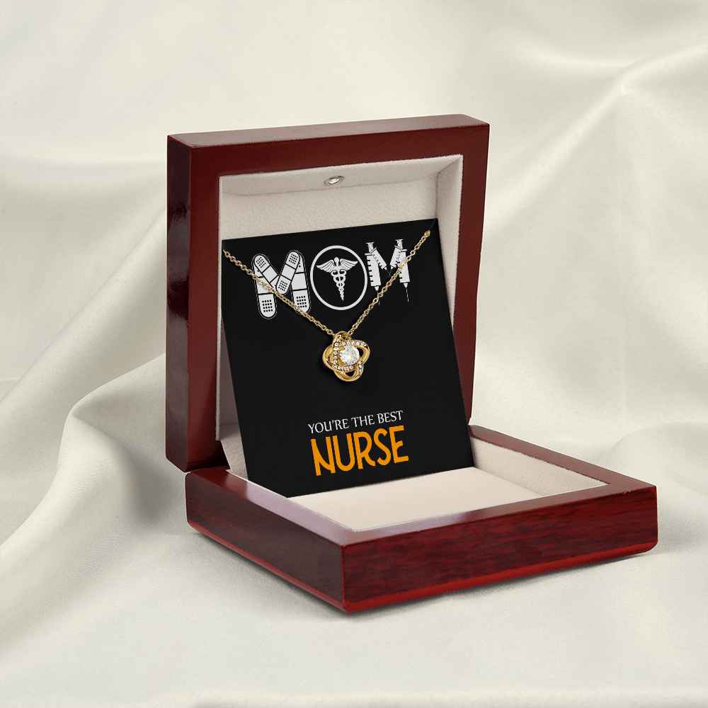 Mom Nurse Healthcare Medical Worker Nurse Appreciation Gift Infinity Knot Necklace Message Card-Express Your Love Gifts