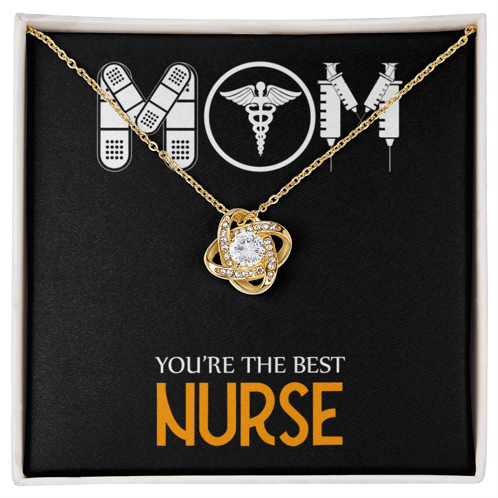 Mom Nurse Healthcare Medical Worker Nurse Appreciation Gift Infinity Knot Necklace Message Card-Express Your Love Gifts