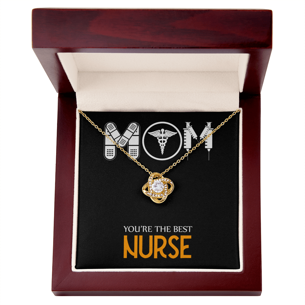 Mom Nurse Healthcare Medical Worker Nurse Appreciation Gift Infinity Knot Necklace Message Card-Express Your Love Gifts