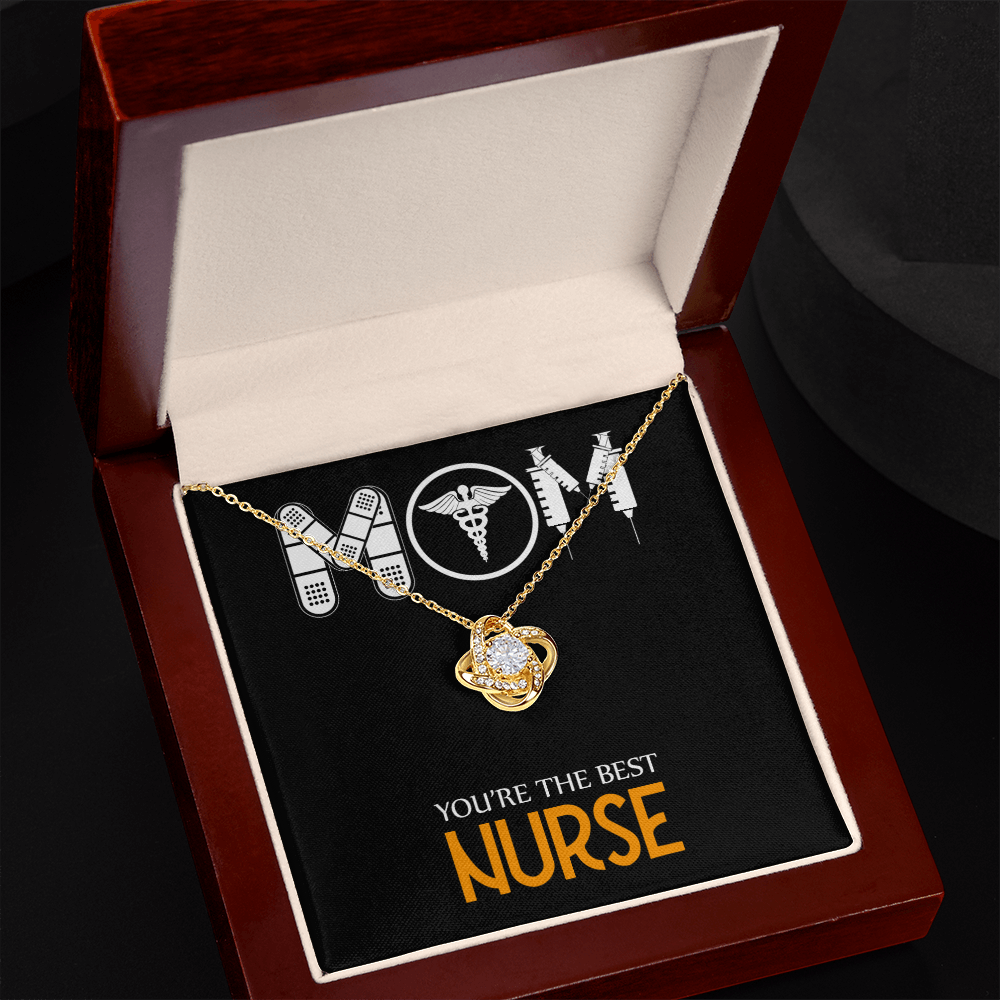 Mom Nurse Healthcare Medical Worker Nurse Appreciation Gift Infinity Knot Necklace Message Card-Express Your Love Gifts