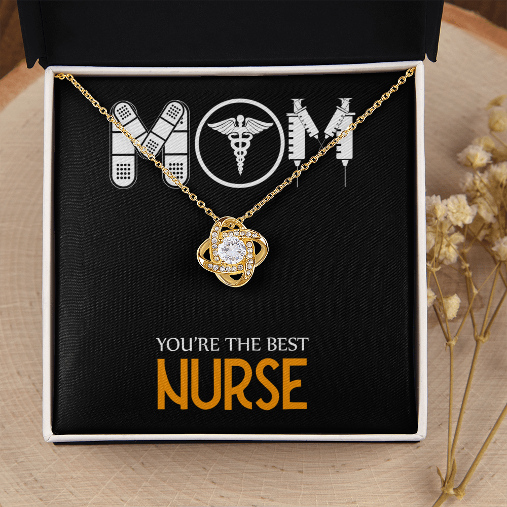 Mom Nurse Healthcare Medical Worker Nurse Appreciation Gift Infinity Knot Necklace Message Card-Express Your Love Gifts