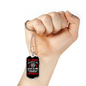 Mom Of Legendary Firefighter Gift Stainless Steel or 18k Gold Dog Tag 24" Chain-Express Your Love Gifts