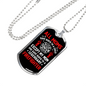 Mom Of Legendary Firefighter Gift Stainless Steel or 18k Gold Dog Tag 24" Chain-Express Your Love Gifts