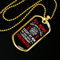 Mom Of Legendary Firefighter Gift Stainless Steel or 18k Gold Dog Tag 24" Chain-Express Your Love Gifts