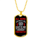 Mom Of Legendary Firefighter Gift Stainless Steel or 18k Gold Dog Tag 24" Chain-Express Your Love Gifts