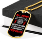 Mom Of Legendary Firefighter Gift Stainless Steel or 18k Gold Dog Tag 24" Chain-Express Your Love Gifts