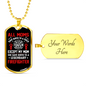 Mom Of Legendary Firefighter Gift Stainless Steel or 18k Gold Dog Tag 24" Chain-Express Your Love Gifts