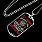 Mom Of Legendary Firefighter Gift Stainless Steel or 18k Gold Dog Tag 24" Chain-Express Your Love Gifts