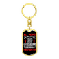 Mom Of Legendary Firefighter Keychain Stainless Steel or 18k Gold Dog Tag Keyring-Express Your Love Gifts