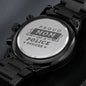 Mom Of Police Officer Engraved Multifunction Policeman Men's Watch Stainless Steel W Copper Dial-Express Your Love Gifts