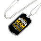 Mom Raises A Firefighter Gift Stainless Steel or 18k Gold Dog Tag 24" Chain-Express Your Love Gifts