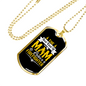 Mom Raises A Firefighter Gift Stainless Steel or 18k Gold Dog Tag 24" Chain-Express Your Love Gifts