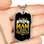 Mom Raises A Firefighter Gift Stainless Steel or 18k Gold Dog Tag 24" Chain-Express Your Love Gifts