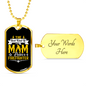 Mom Raises A Firefighter Gift Stainless Steel or 18k Gold Dog Tag 24" Chain-Express Your Love Gifts