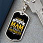 Mom Raises A Firefighter Keychain Stainless Steel or 18k Gold Dog Tag Keyring-Express Your Love Gifts