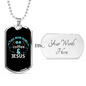 Mom Runs Coffee And Jesus Christian Necklace Stainless Steel or 18k Gold Dog Tag 24" Chain-Express Your Love Gifts