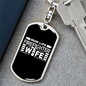 Mom'S Life Firefighter Wife Keychain Stainless Steel or 18k Gold Dog Tag Keyring-Express Your Love Gifts