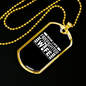 Mom'S Life Firefighter Wife Necklace Stainless Steel or 18k Gold Dog Tag 24" Chain-Express Your Love Gifts