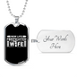 Mom'S Life Firefighter Wife Necklace Stainless Steel or 18k Gold Dog Tag 24" Chain-Express Your Love Gifts