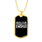 Mom'S Life Firefighter Wife Necklace Stainless Steel or 18k Gold Dog Tag 24" Chain-Express Your Love Gifts