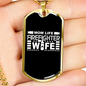 Mom'S Life Firefighter Wife Necklace Stainless Steel or 18k Gold Dog Tag 24" Chain-Express Your Love Gifts