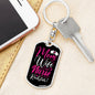 Mom Wife Nurse Rockstar Keychain Dog Tag Stainless Steel or 18k Gold-Express Your Love Gifts