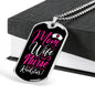 Mom Wife Nurse Rockstar Necklace Stainless Steel or 18k Gold Dog Tag 24" Chain-Express Your Love Gifts