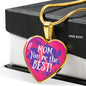 Mom You'Re The Best Necklace Stainless Steel or 18k Gold Heart Pendant 18-22"-Express Your Love Gifts