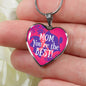 Mom You'Re The Best Necklace Stainless Steel or 18k Gold Heart Pendant 18-22"-Express Your Love Gifts