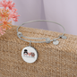 Momlife Love Dog Bracelet Stainless Steel or 18k Gold Circle Bangle-Express Your Love Gifts