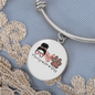 Momlife Love Dog Bracelet Stainless Steel or 18k Gold Circle Bangle-Express Your Love Gifts