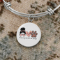 Momlife Love Dog Bracelet Stainless Steel or 18k Gold Circle Bangle-Express Your Love Gifts