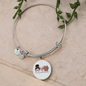 Momlife Love Dog Bracelet Stainless Steel or 18k Gold Circle Bangle-Express Your Love Gifts