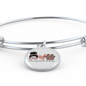 Momlife Love Dog Bracelet Stainless Steel or 18k Gold Circle Bangle-Express Your Love Gifts
