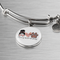 Momlife Love Dog Bracelet Stainless Steel or 18k Gold Circle Bangle-Express Your Love Gifts
