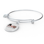 Momlife Love Dog Bracelet Stainless Steel or 18k Gold Circle Bangle-Express Your Love Gifts