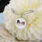 Momlife Love Dog Bracelet Stainless Steel or 18k Gold Circle Bangle-Express Your Love Gifts